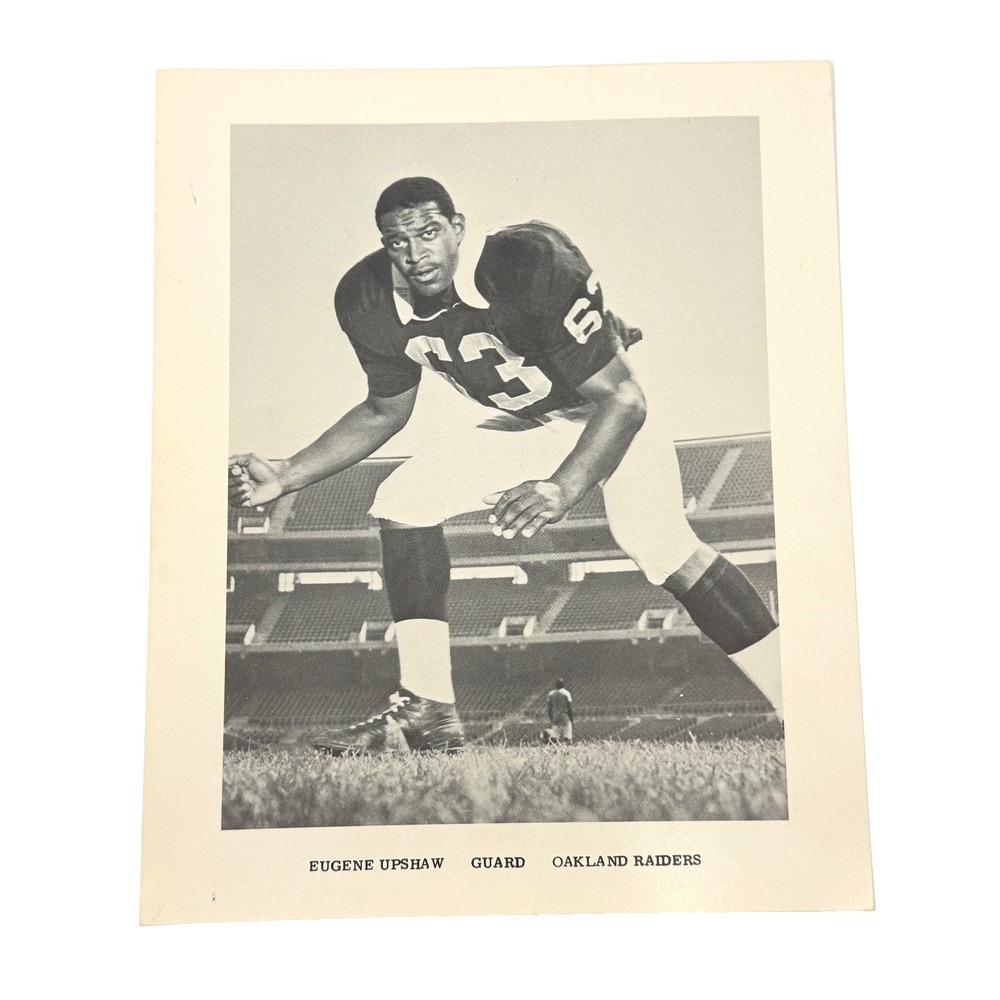 Vintage 1969 Eugene Upshaw Photo‎ Oakland Raiders Team Issue Print 8x10